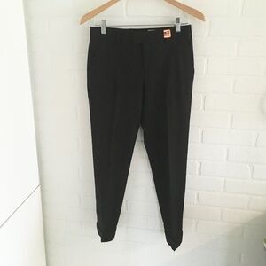 Club Monaco Women’s Trousers Ankle Pants Darted Pockets Tropical Wool Black 00